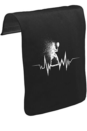 Tenis- Heartbeat Oyun Unisex Siyah Tak-Çıkar Postacı Çanta Kapağı CK-1721