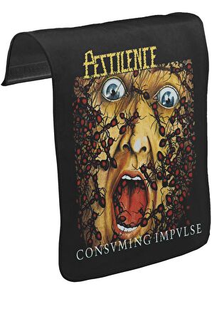 Pestilence - Consuming Impulse Unisex Siyah Tak-Çıkar Postacı Çanta Kapağı CK-178