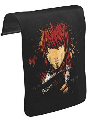 Death Note - The Book Unisex Siyah Tak-Çıkar Postacı Çanta Kapağı CK-196