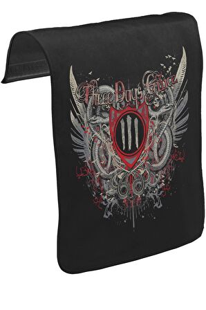Three Days Grace Unisex Siyah Tak-Çıkar Postacı Çanta Kapağı CK-2