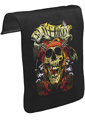 Guns N'Roses Unisex Siyah Tak-Çıkar Postacı Çanta Kapağı CK-25