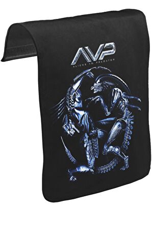 Alien vs Predator Unisex Siyah Tak-Çıkar Postacı Çanta Kapağı CK-251