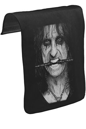 Alice Cooper Unisex Siyah Tak-Çıkar Postacı Çanta Kapağı CK-254