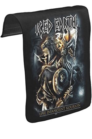 Iced Earth - Live in Ancient Kourion Unisex Siyah Tak-Çıkar Postacı Çanta Kapağı CK-26