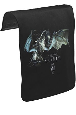 Skyrim - Paartuhnax Unisex Siyah Tak-Çıkar Postacı Çanta Kapağı CK-297