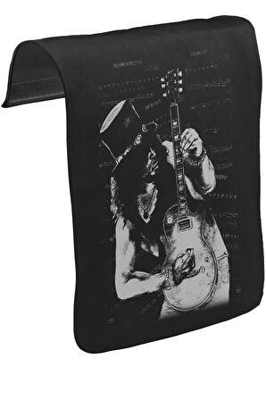 Slash - Guitar Unisex Siyah Tak-Çıkar Postacı Çanta Kapağı CK-307