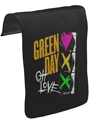 Green Day - Oh Love Unisex Siyah Tak-Çıkar Postacı Çanta Kapağı CK-316