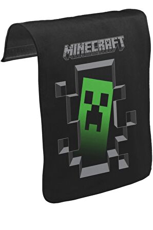 Minecraft Unisex Siyah Tak-Çıkar Postacı Çanta Kapağı CK-333