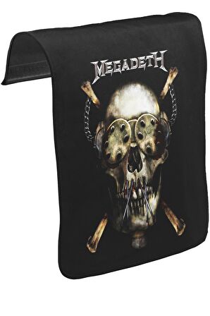 Megadeth - Vic III Unisex Siyah Tak-Çıkar Postacı Çanta Kapağı CK-344