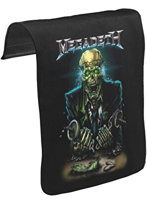 Megadeth - Vic IV Unisex Siyah Tak-Çıkar Postacı Çanta Kapağı CK-345
