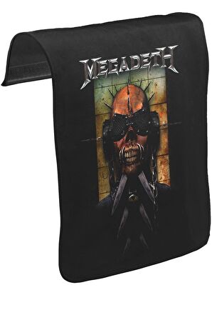 Megadeth - Vic V Unisex Siyah Tak-Çıkar Postacı Çanta Kapağı CK-346