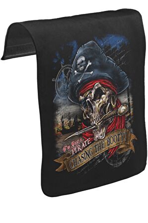 Kurukafa - Korsan Unisex Siyah Tak-Çıkar Postacı Çanta Kapağı CK-356