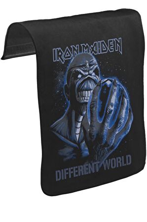 Iron Maiden - Different World Unisex Siyah Tak-Çıkar Postacı Çanta Kapağı CK-362