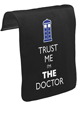 Doctor Who - Trust me I'm a Doctor Unisex Siyah Tak-Çıkar Postacı Çanta Kapağı CK-402