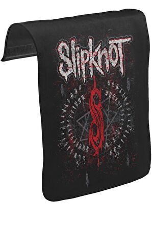 Slipknot - Logo Unisex Siyah Tak-Çıkar Postacı Çanta Kapağı CK-414