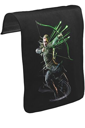 Guardians of Middle Earth - Legolas Unisex Siyah Tak-Çıkar Postacı Çanta Kapağı CK-479