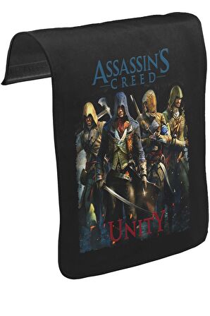 Assassin's Creed Unity II Unisex Siyah Tak-Çıkar Postacı Çanta Kapağı CK-486