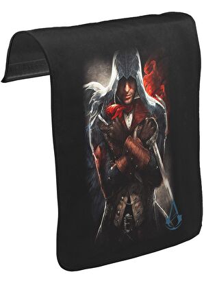 Assassin's Creed - Arno II Unisex Siyah Tak-Çıkar Postacı Çanta Kapağı CK-487