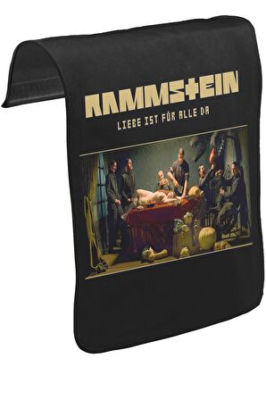 Rammstein - Liebe Ist Für Alle Da Unisex Siyah Tak-Çıkar Postacı Çanta Kapağı CK-49