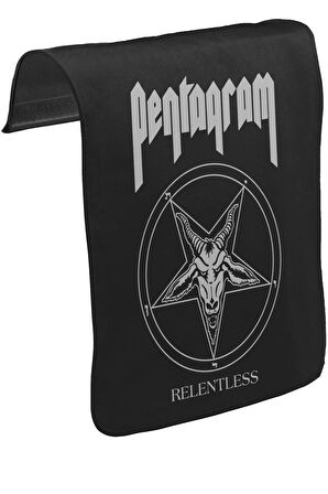 Pentagram - Relentless Unisex Siyah Tak-Çıkar Postacı Çanta Kapağı CK-495