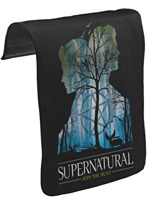 Supernatural - Impala Unisex Siyah Tak-Çıkar Postacı Çanta Kapağı CK-525