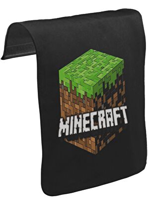 Minecraft - Cube Unisex Siyah Tak-Çıkar Postacı Çanta Kapağı CK-538