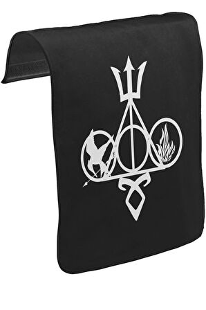 Multifandom Symbols Unisex Siyah Tak-Çıkar Postacı Çanta Kapağı CK-543