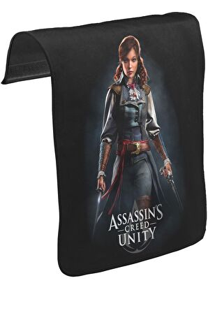 Assassins Creed Unity - Elise Unisex Siyah Tak-Çıkar Postacı Çanta Kapağı CK-566