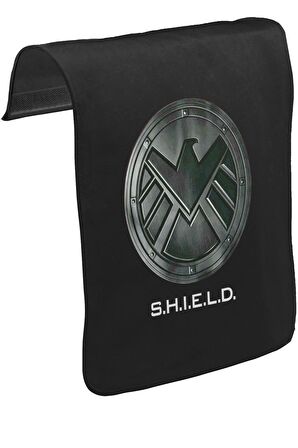 S.H.I.E.L.D Unisex Siyah Tak-Çıkar Postacı Çanta Kapağı CK-586