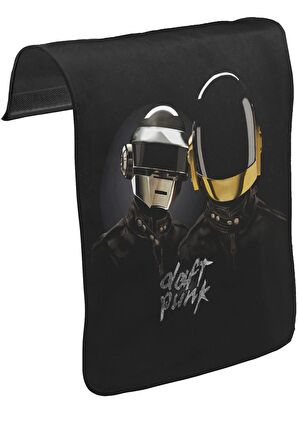 Daft Punk Unisex Siyah Tak-Çıkar Postacı Çanta Kapağı CK-589