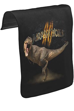 Jurassic World T-Rex Unisex Siyah Tak-Çıkar Postacı Çanta Kapağı CK-619
