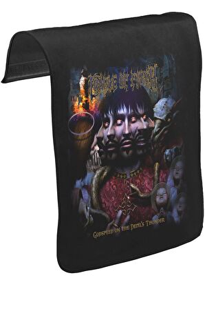 Cradle of Filth Unisex Siyah Tak-Çıkar Postacı Çanta Kapağı CK-637