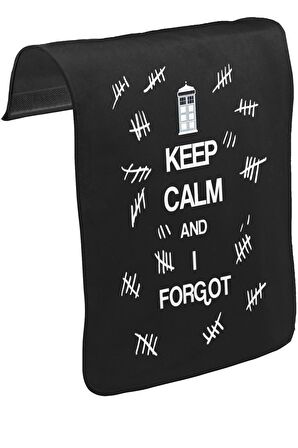 Dr. Who - Keep Calm and i Forgot Unisex Siyah Tak-Çıkar Postacı Çanta Kapağı CK-666