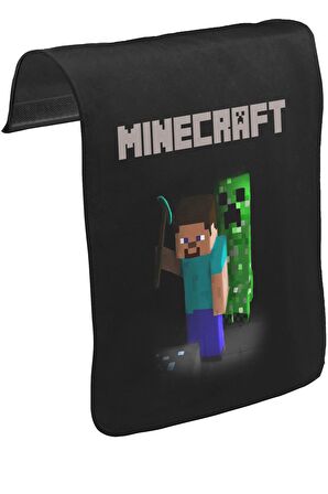 Minecraft - VII Unisex Siyah Tak-Çıkar Postacı Çanta Kapağı CK-679