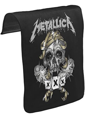 Metallica - xXx Unisex Siyah Tak-Çıkar Postacı Çanta Kapağı CK-70