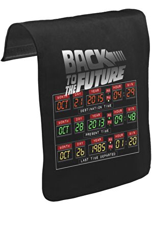 Back to the Future - 21.10.2015 Unisex Siyah Tak-Çıkar Postacı Çanta Kapağı CK-702