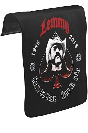 Lemmy Kilmister Unisex Siyah Tak-Çıkar Postacı Çanta Kapağı CK-733