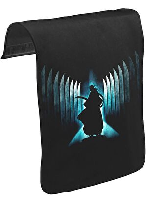 Bleach - Byakuya Kuchiki Unisex Siyah Tak-Çıkar Postacı Çanta Kapağı CK-746