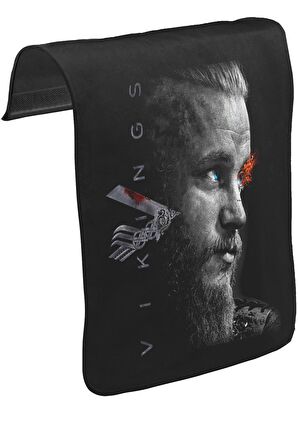 Vikings - Ragnar II Unisex Siyah Tak-Çıkar Postacı Çanta Kapağı CK-750