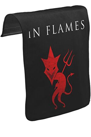 In Flames Unisex Siyah Tak-Çıkar Postacı Çanta Kapağı CK-77