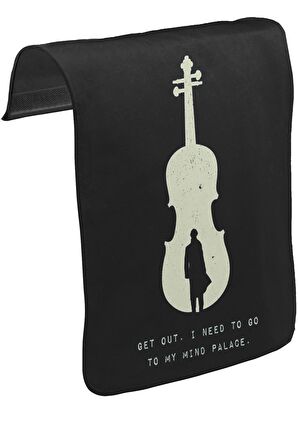 Sherlock - Get Out Unisex Siyah Tak-Çıkar Postacı Çanta Kapağı CK-791
