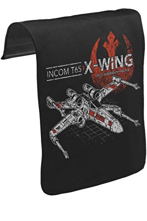 Star Wars - Incom T65 Unisex Siyah Tak-Çıkar Postacı Çanta Kapağı CK-798