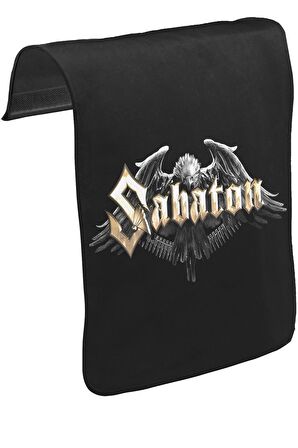 Sabaton - Logo Unisex Siyah Tak-Çıkar Postacı Çanta Kapağı CK-828