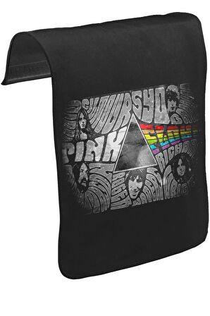 Pink Floyd - The Pink Side Unisex Siyah Tak-Çıkar Postacı Çanta Kapağı CK-835