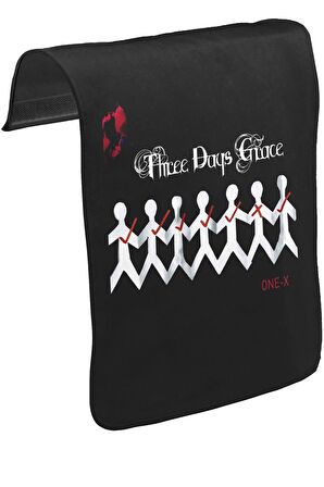 Three Days Grace - One X Unisex Siyah Tak-Çıkar Postacı Çanta Kapağı CK-84