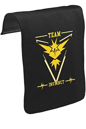 Pokemon Go - Team Instinct Unisex Siyah Tak-Çıkar Postacı Çanta Kapağı CK-845