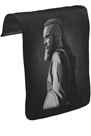 Vikings - Ragnar Unisex Siyah Tak-Çıkar Postacı Çanta Kapağı CK-858
