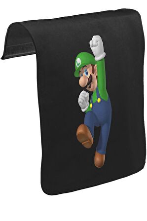 Mario & Luigi - Luigi  Unisex Siyah Tak-Çıkar Postacı Çanta Kapağı CK-870