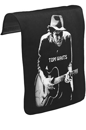 Tom Waits Unisex Siyah Tak-Çıkar Postacı Çanta Kapağı CK-887