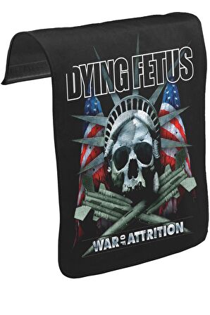Dying Fetus - War of Attrition Unisex Siyah Tak-Çıkar Postacı Çanta Kapağı CK-89